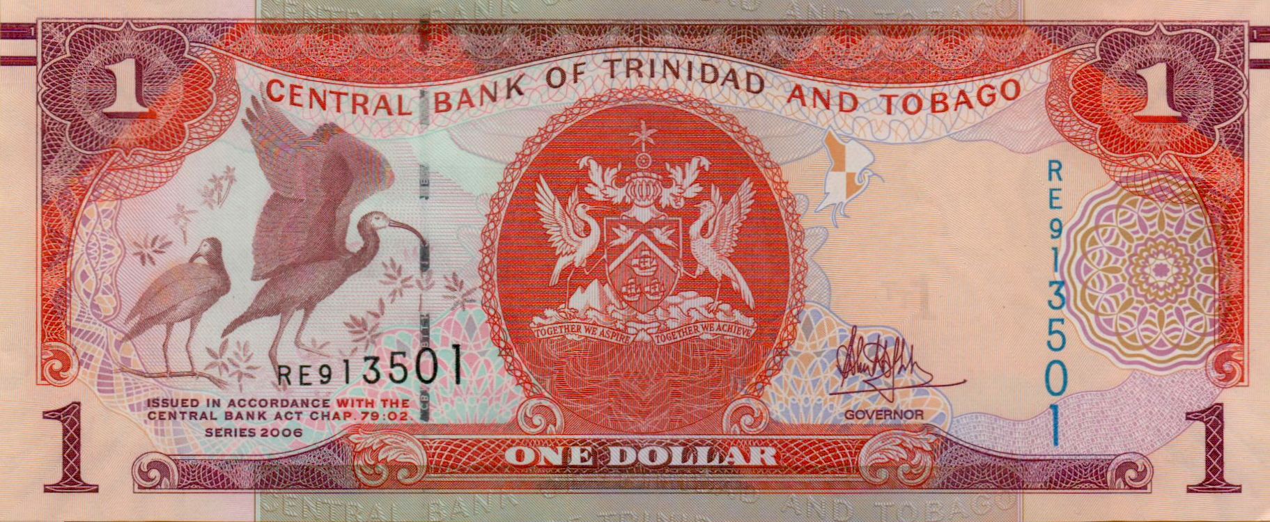 Trinidad and Tobago 1 2006 UNC P-46A/2